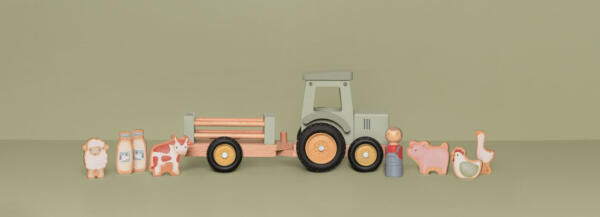 Traktor mit Anhänger Little Farm FSC – Bild 2
