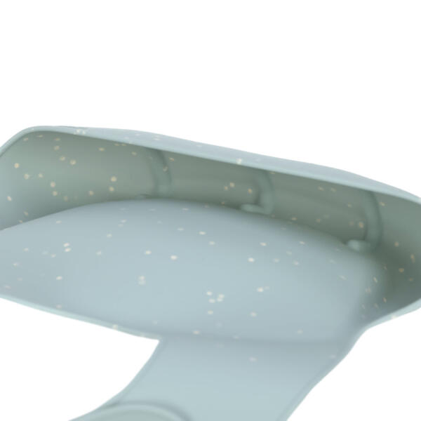 Silikon Lätzchen (2 Stk), Blau Beige – Bild 2
