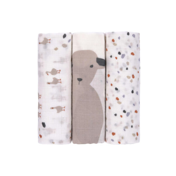 Mulltücher (3 Stk) - Heavenly Soft Swaddle L, Tiny Farmer Speckles – Bild 2