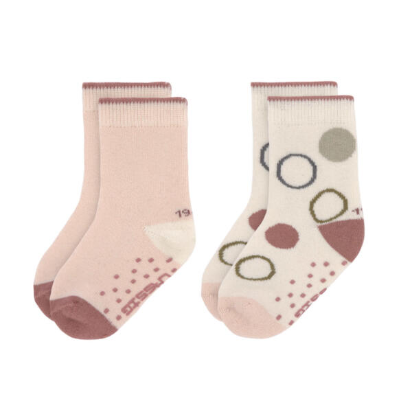 Kinder Antirutsch-Socken (2er-Set), Rosa
