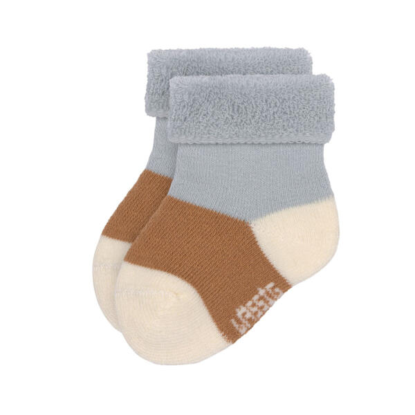 Frottee Socken Kinder (3er Set), Hellblau Karamell – Bild 5