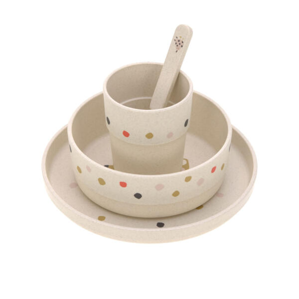 Kindergeschirr Set (Teller - Schüssel - Becher - Löffel), Little Mateys Spicy Orange – Bild 7