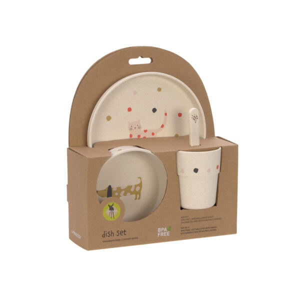 Kindergeschirr Set (Teller - Schüssel - Becher - Löffel), Little Mateys Spicy Orange