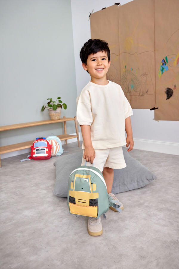 Kindergartenrucksack Tiny Drivers - Bagger, Gelb – Bild 3