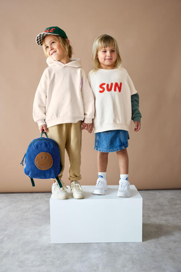 Kinder Pullover - Bio Baumwolle, Little Gang, Sun Weiß – Bild 9