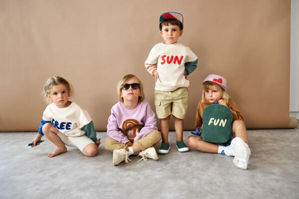 Kinder Pullover - Bio Baumwolle, Little Gang, Sun Weiß – Bild 10