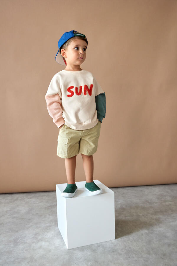 Kinder Pullover - Bio Baumwolle, Little Gang, Sun Weiß – Bild 7
