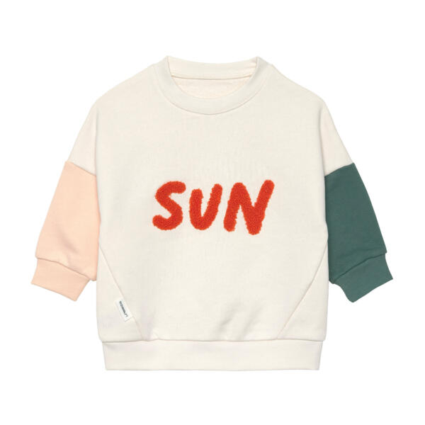 Kinder Pullover - Bio Baumwolle, Little Gang, Sun Weiß