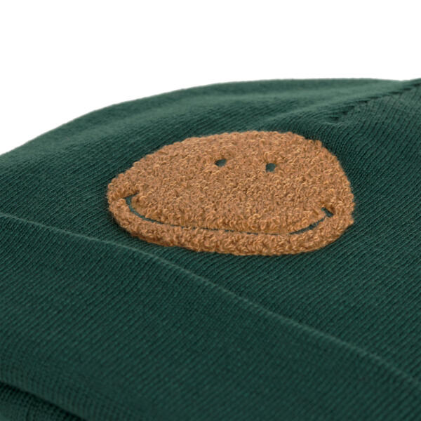 Beanie Mütze Kinder - Merino Wolle, Little Gang, Smile Grün – Bild 2