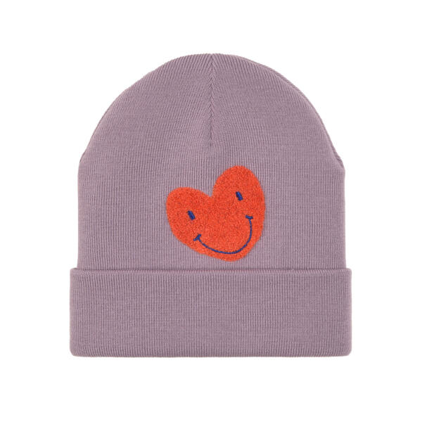 Beanie Mütze Kinder - Merino Wolle, Little Gang Lila