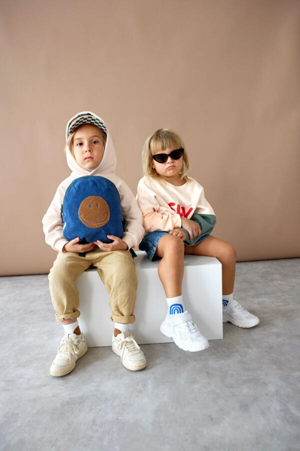 Kinder Pullover - Bio Baumwolle, Little Gang, Sun Weiß – Bild 8