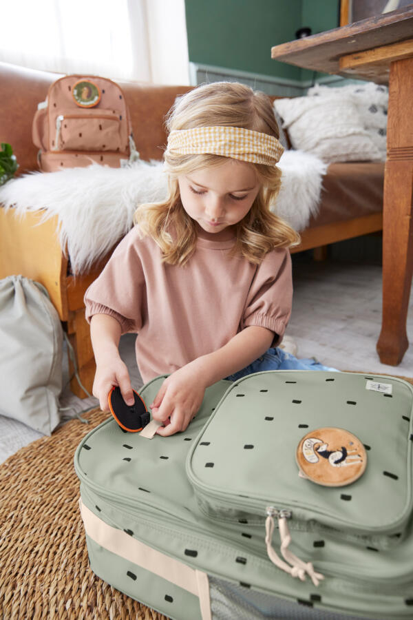 Kinderkoffer - Trolley Happy Prints, Oliv – Bild 11