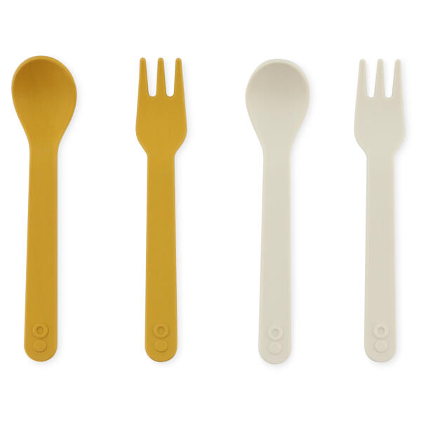 PLA Löffel/Gabel 2-pack - Mustard