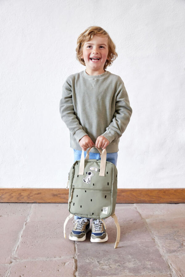 Kindergartenrucksack Square - Happy Prints, Oliv – Bild 3