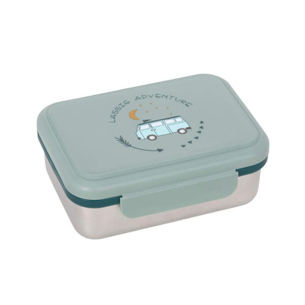 Kinder Brotdose Edelstahl - Lunchbox, Adventure Bus