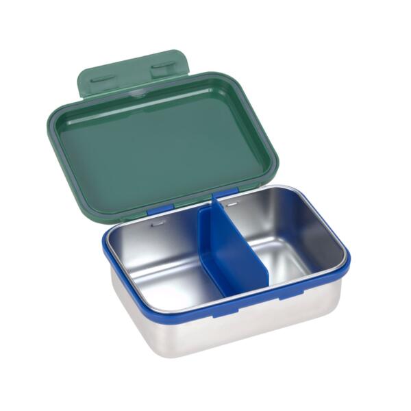 Brotdose Kinder - Edelstahl Lunchbox, Little Gang Regenbogen Grün – Bild 2