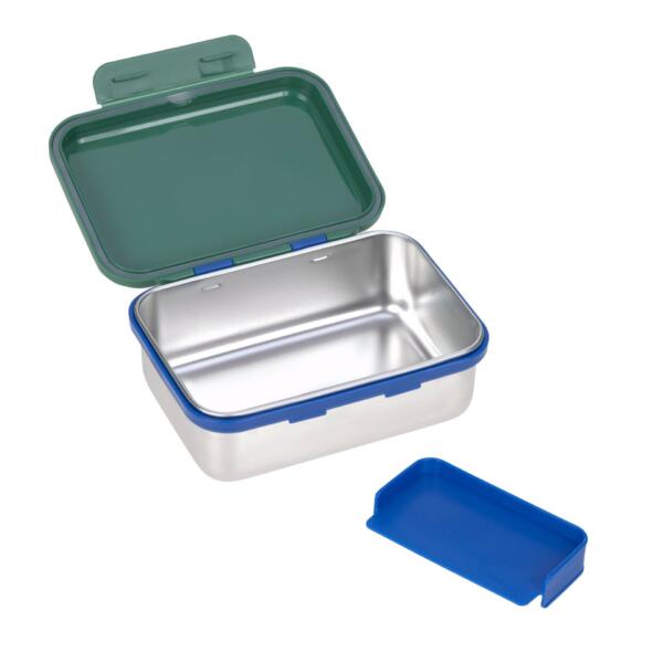 Brotdose Kinder - Edelstahl Lunchbox, Little Gang Regenbogen Grün – Bild 4