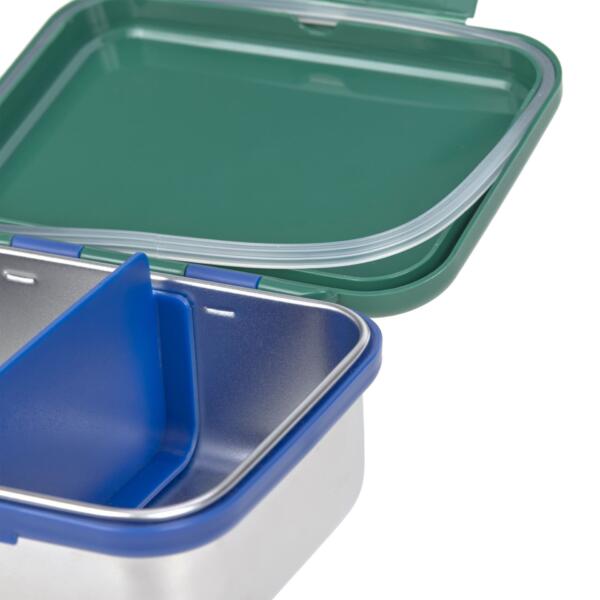 Brotdose Kinder - Edelstahl Lunchbox, Little Gang Regenbogen Grün – Bild 5