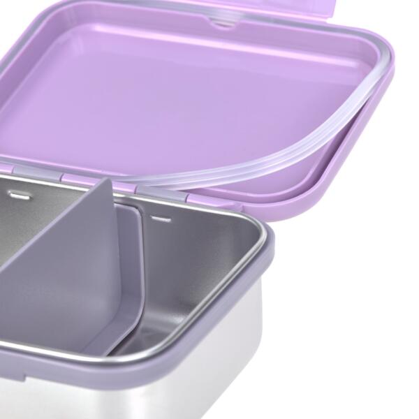 Brotdose Kinder - Edelstahl Lunchbox, Little Gang Herz Lila – Bild 5