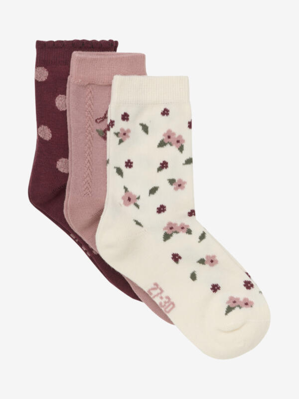 3-Pack Socks Dusty Rose