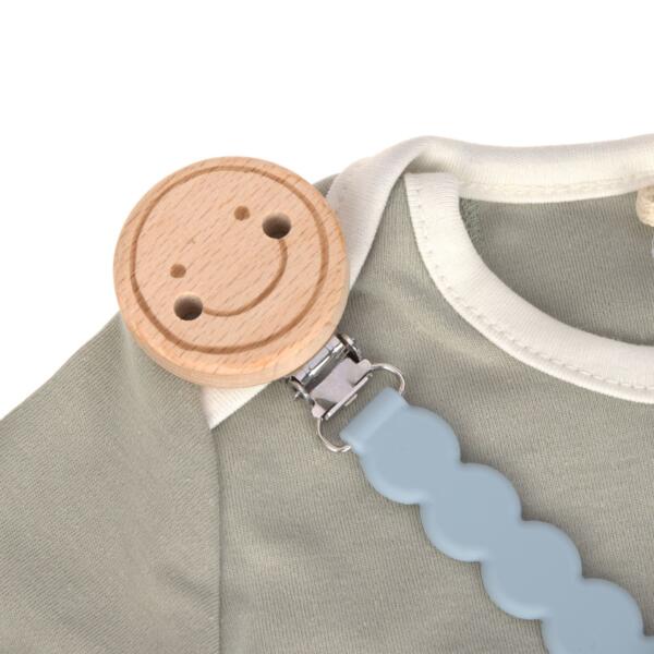 Schnullerkette - Tiny Smile, Hellblau – Bild 3