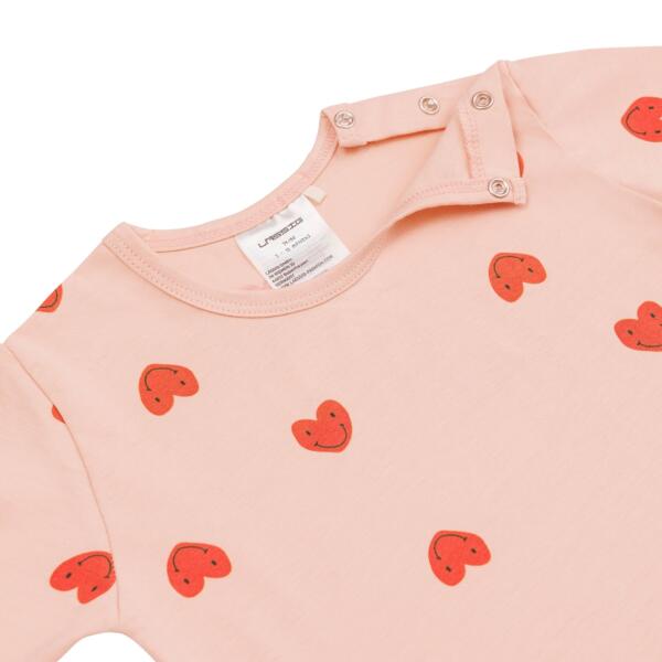 Kinder Pyjama lang - Bio Baumwolle, Herzen Rosa – Bild 2