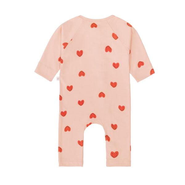 Baby Schlafoverall - Bio Baumwolle, Herzen, Rosa – Bild 3