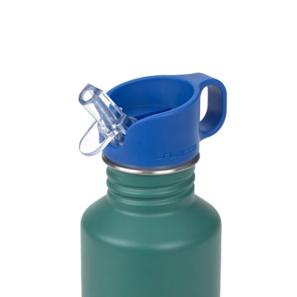 Edelstahl Kinder Trinkflasche - Little Gang, Regenbogen, Grün – Bild 2