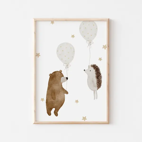 A4 Poster Bär & Igel