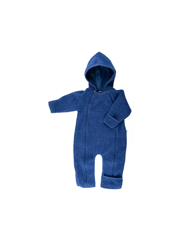Popolini Baby Wollfleece Overall marineblau 50/56