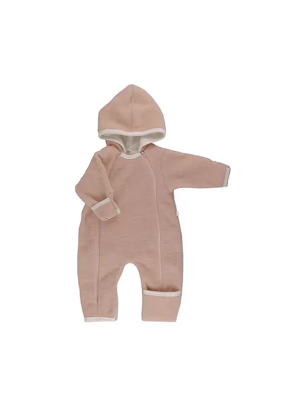 Popolini Baby Wollfleece Overall altrosa 50/56