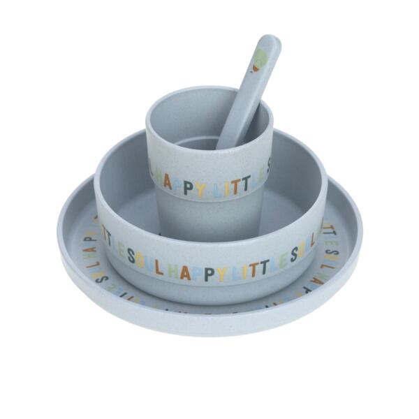 Kindergeschirr Set (Teller - Schüssel - Becher - Löffel) - Happy Fruits, Zitrone – Bild 2
