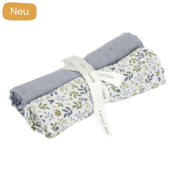 Swaddles muslin 70 x 70 cm Forest Adventure & Denim Blue