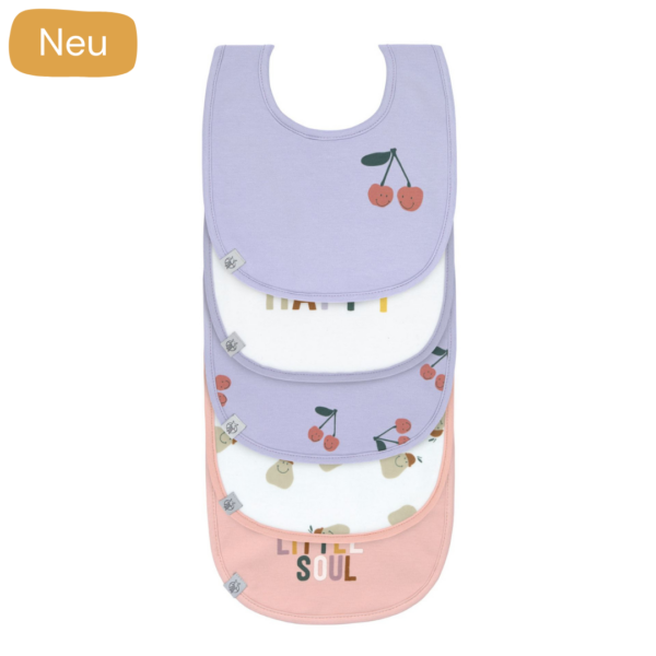 Lätzchen (5 Stk) - Happy Fruits, Kirsche