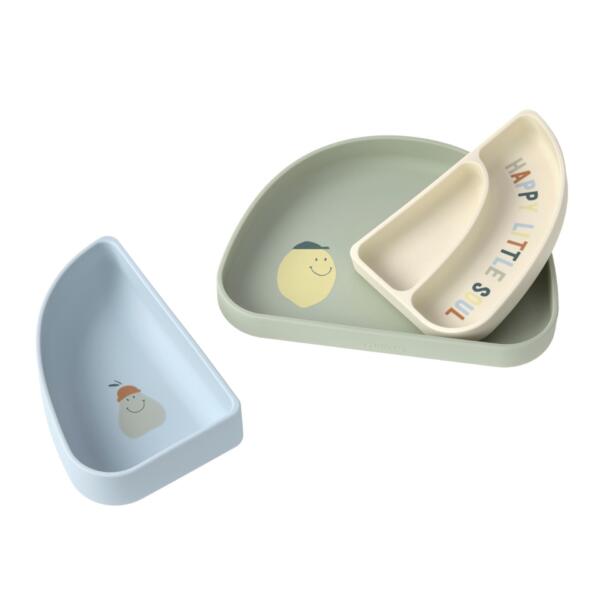 Kinder Menüteller Silikon (3-teilig) - Happy Fruits, Zitrone – Bild 2