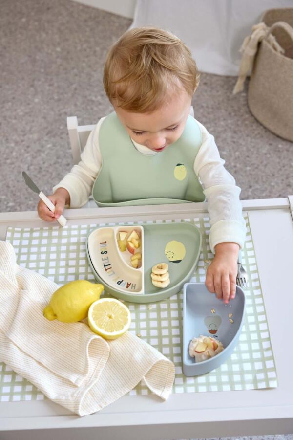 Kinder Menüteller Silikon (3-teilig) - Happy Fruits, Zitrone – Bild 3