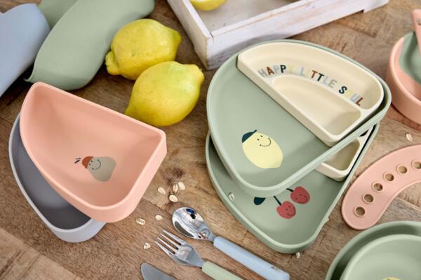 Kinder Menüteller Silikon (3-teilig) - Happy Fruits, Zitrone – Bild 5