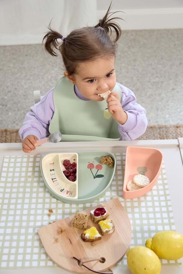 Kinder Menüteller Silikon (3-teilig) - Happy Fruits, Kirsche – Bild 3