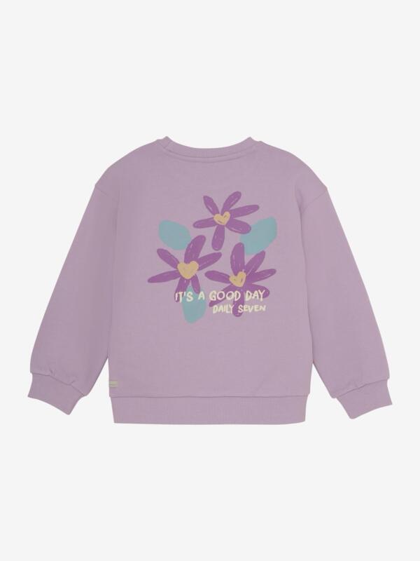Daily Seven - Sweater Flower Backprint 930078 - Dusty Lilac – Bild 3