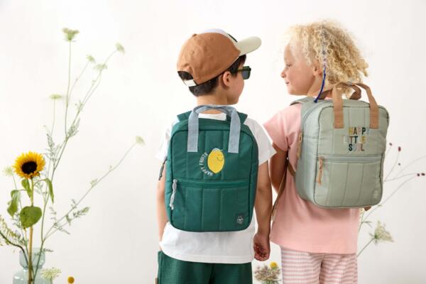 Kindergartenrucksack Little Gang, Zitrone dunkelgrün Lässig – Bild 3