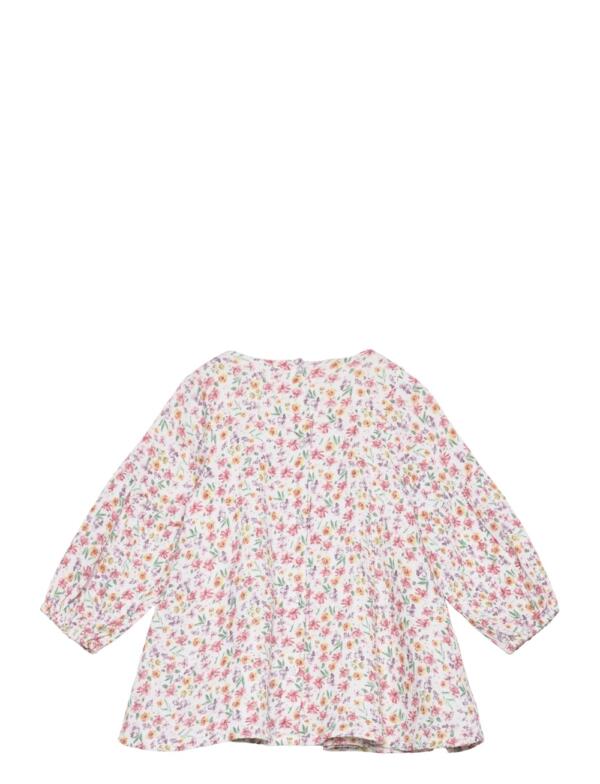 Minymo - Dress LS AOP 113876 - Marshmallow White – Bild 2