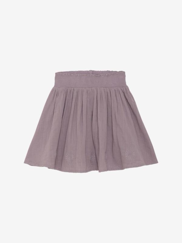 Minymo - Skirt w. Emb 123852 -  Elderberry