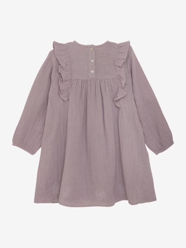 Minymo - Dress LS w. Emb 123857 -  Elderberry – Bild 3