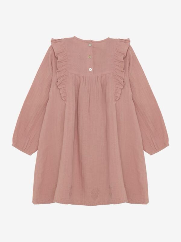 Minymo - Dress LS w. Emb 123857 - Rosette – Bild 3