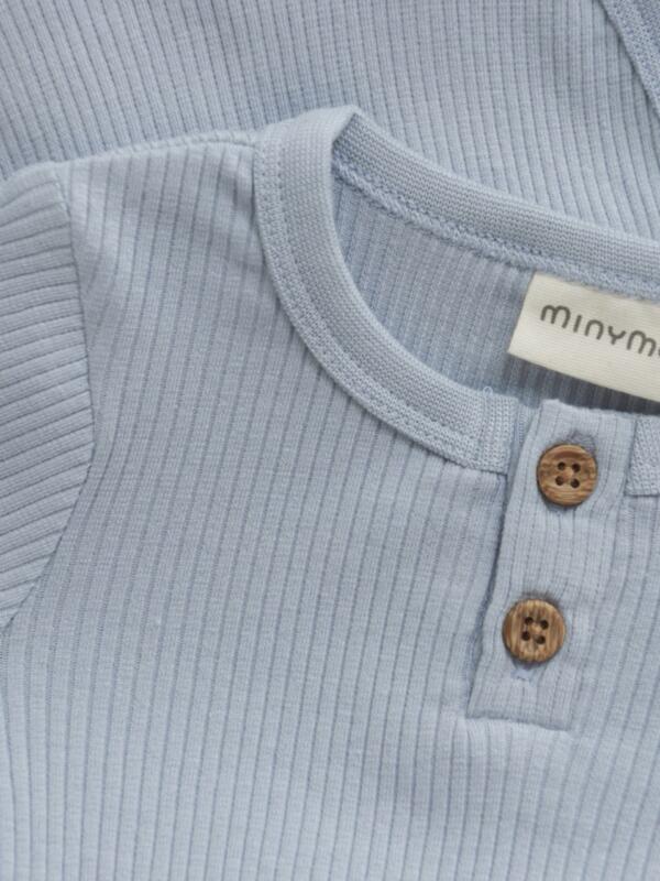 Minymo - Body LS Rib 113805 -  Blue Fog – Bild 3