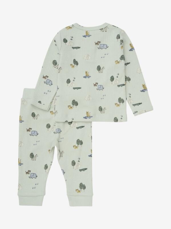 Minymo - 2 Piece Set Rib 113880 - Sea Foam