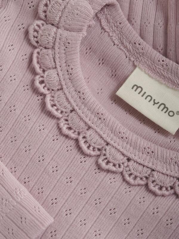 Minymo - Body LS Pointell 113848 - Burnished Lilac – Bild 2