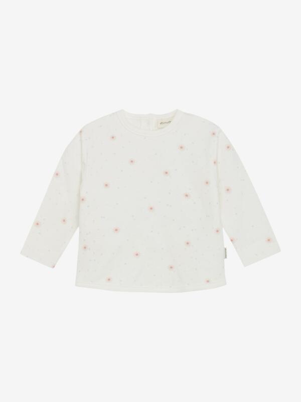 Minymo - Sweatshirt LS AOP 113816 -  Marshmallow White