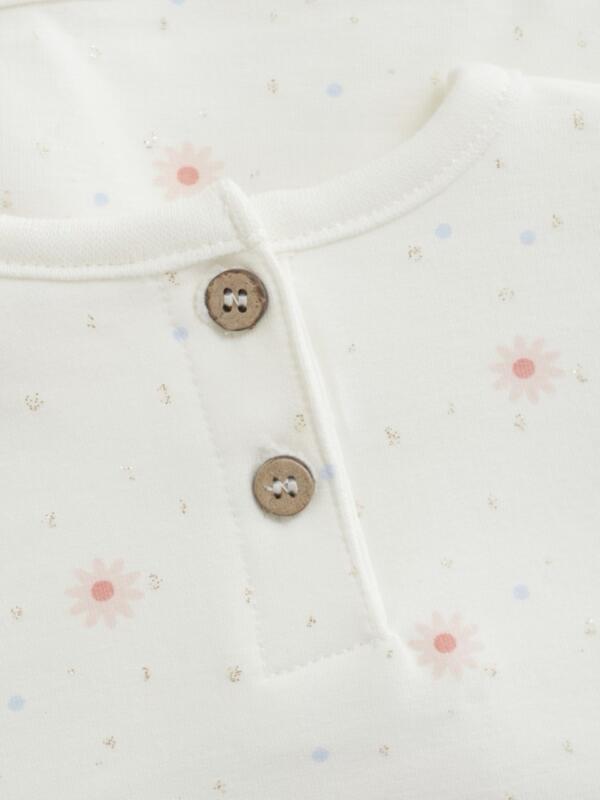 Minymo - Sweatshirt LS AOP 113816 -  Marshmallow White – Bild 2