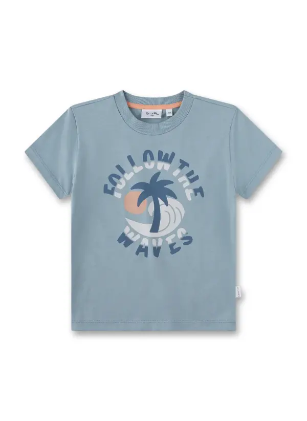 Sanetta Jungen T-Shirt blau Palme
